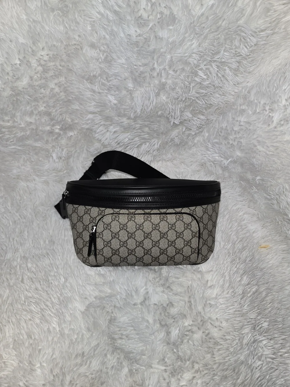 Gucci Beige GG Supreme Canvas Belt Bag